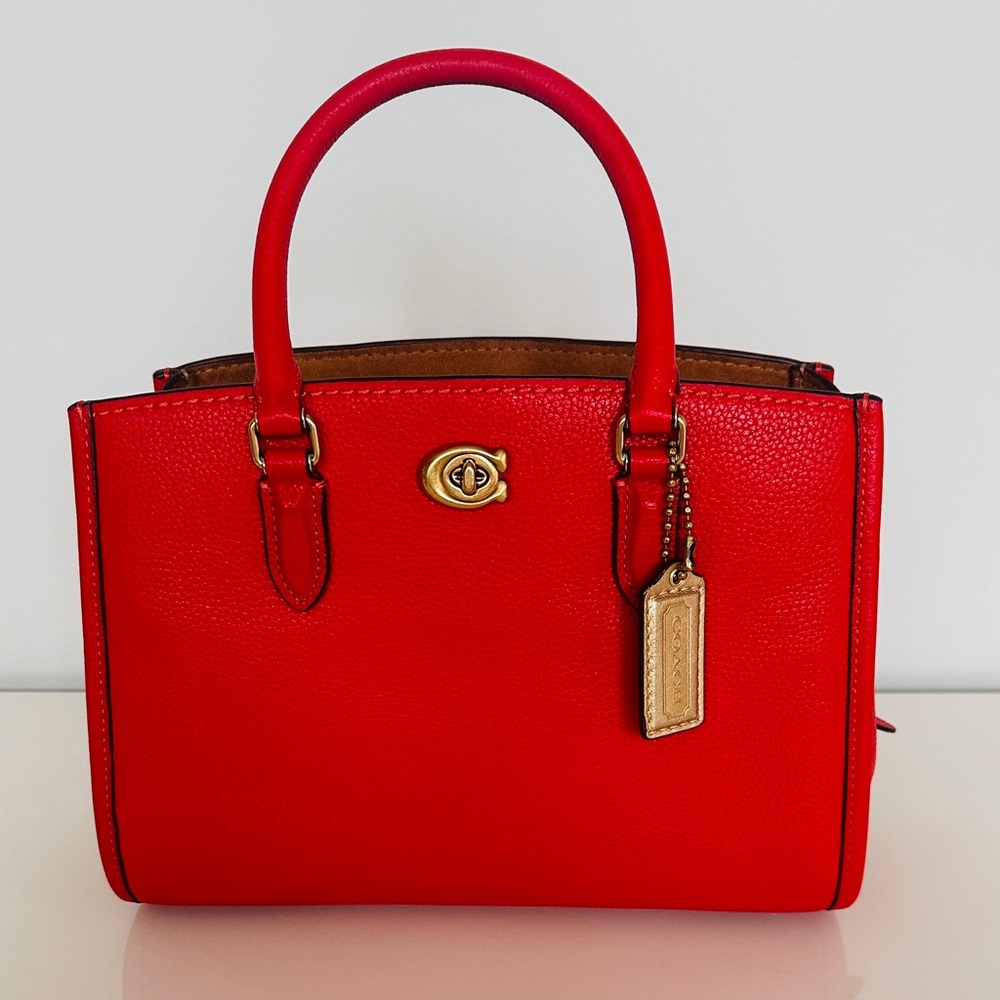 Coach Brooke Carryall 28 Crossbody Satchel Tote Bag in Sport Red CE732
